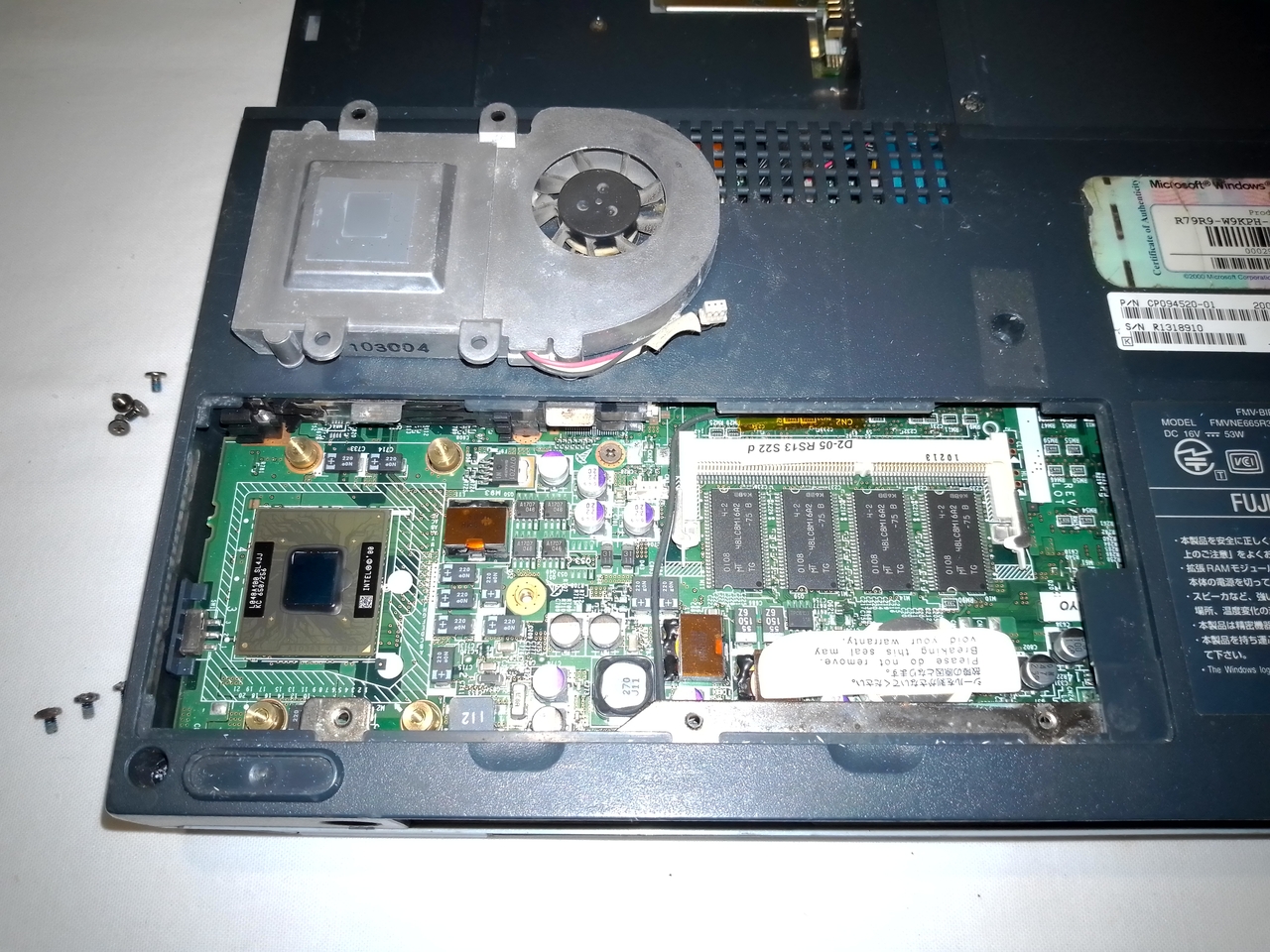 Fujitsu FMV-Biblo NE6/650R: процессор