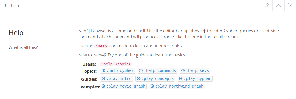 Neo4j Browser: help