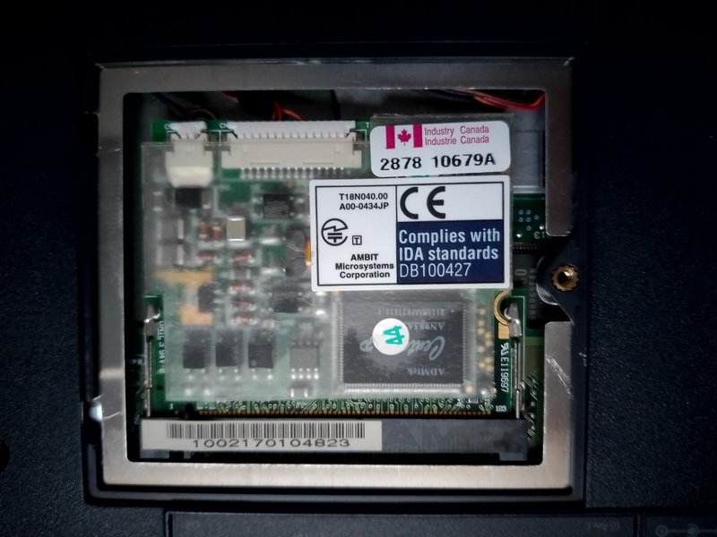 HP OmniBook XE3 GC: доступ к PCI-карте модема