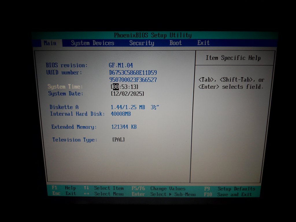 HP OmniBook XE3 GF: BIOS, основная информация