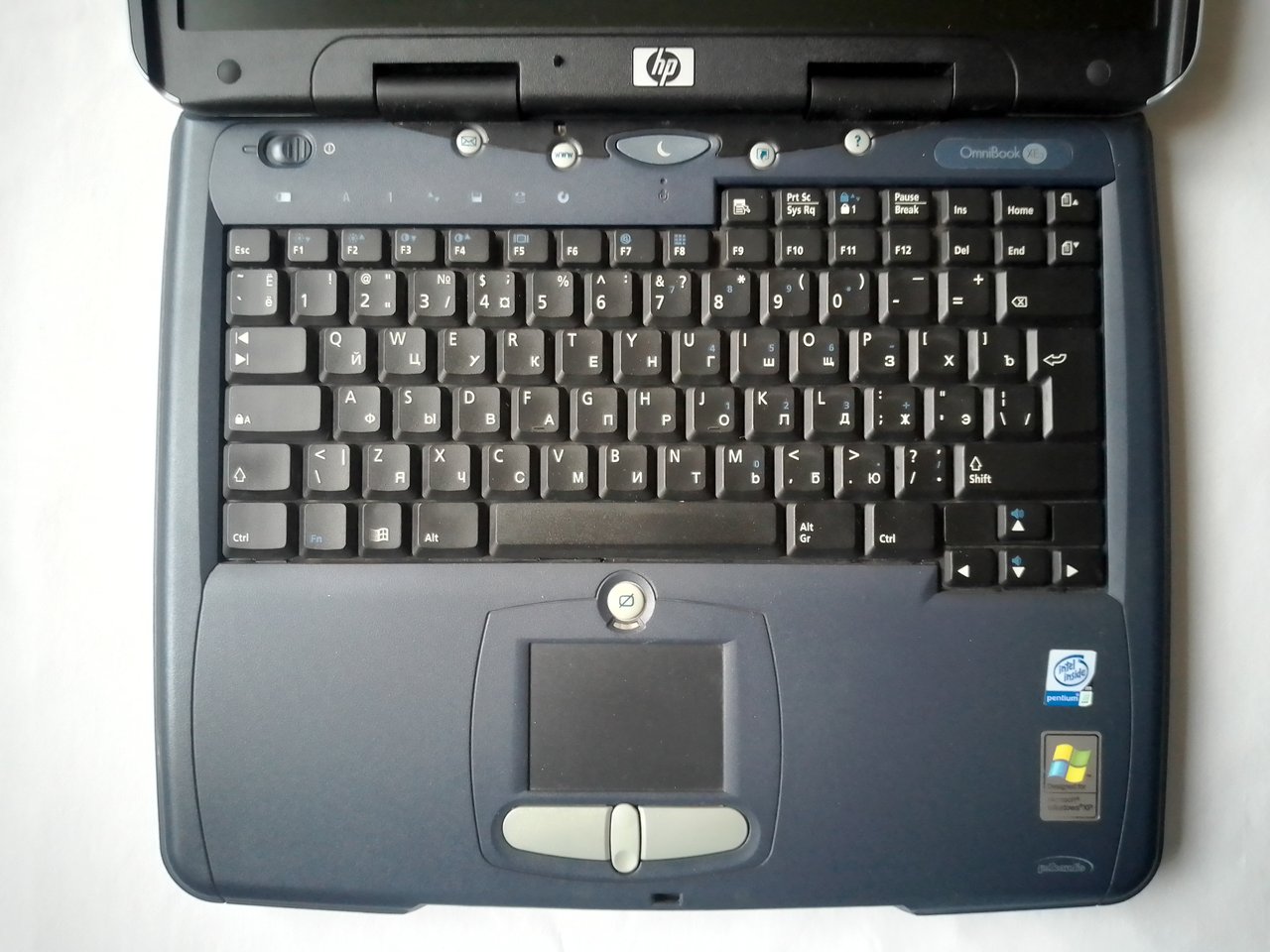 HP OmniBook XE3 GF: клавиатура