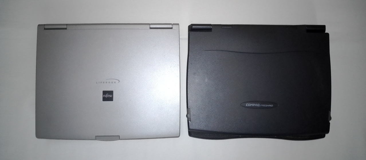 Compaq Presario 1250 и Fujitsu LifeBook C353: крышка дисплея